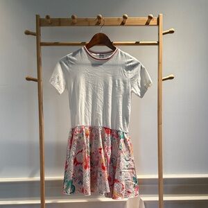 Bonpoint White and Multicolor Casual Kids Dress